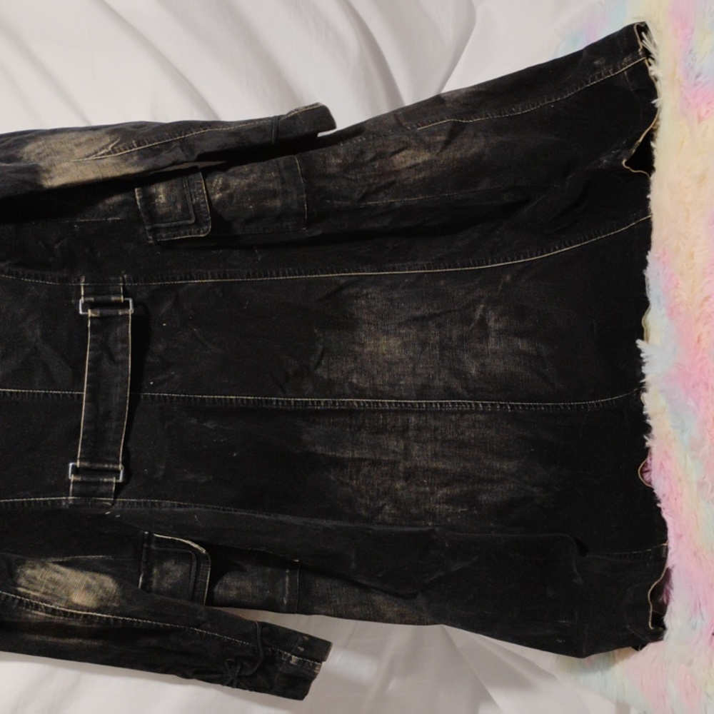 (X-63) SALE! RARE! Biscote Long Factory Distressed Jacket Sz.1 (No Buttons) - Picture 10 of 16
